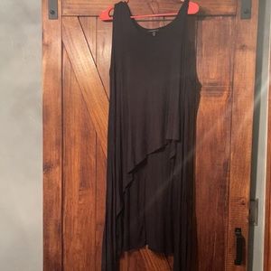 Lane Bryant Asymmetrical Black High-Low Tank